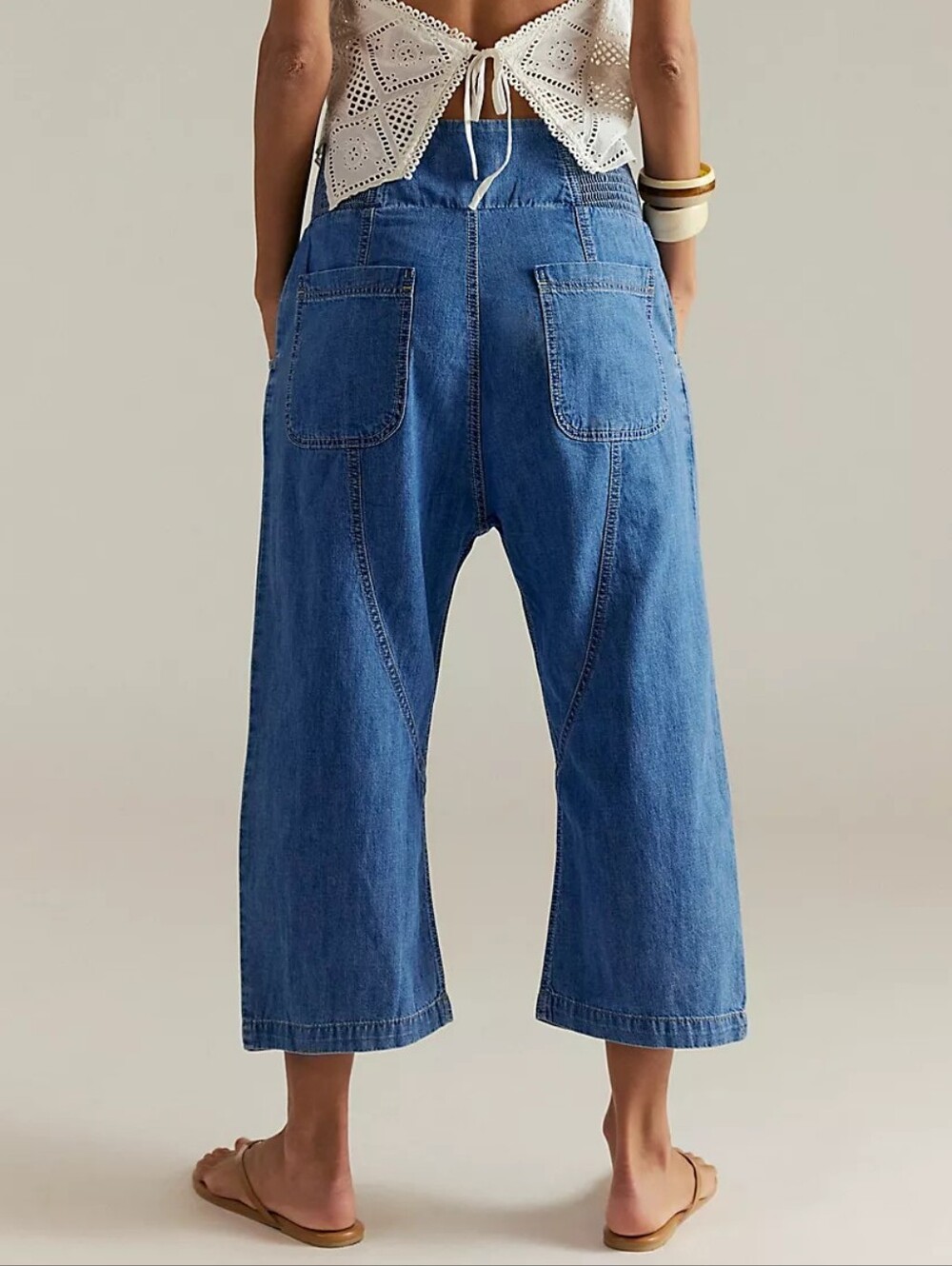 We The Free Lunan Crop Harem Jeans in Dragonfly Medium Wash - Picture 2 of 11